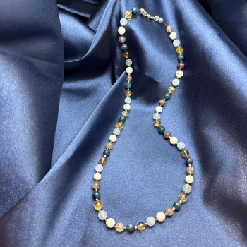 İkizler Burcu Doğaltaş Kolye