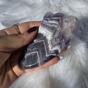 Ametist Gua Sha (3 Dişli)
