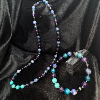 Yay Burcu Doğaltaş Bileklik ve Kolye