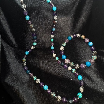 Kova Burcu Doğaltaş Bileklik ve Kolye