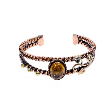 Sitrin Doğaltaş Bakır Bileklik