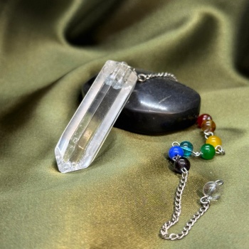 Kristal Kuvars Doğal Taş Pandül (Sarkaç)