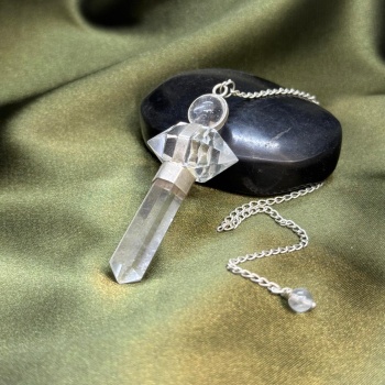 Kristal Kuvars Doğal Taş Pandül (Sarkaç)