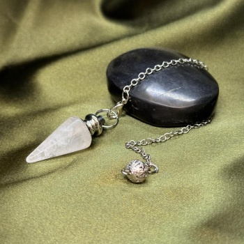 Kristal Kuvars Doğal Taş Pandül (Sarkaç)