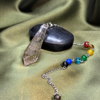 Dumanlı Kuvars Doğal Taş Pandül (Sarkaç)