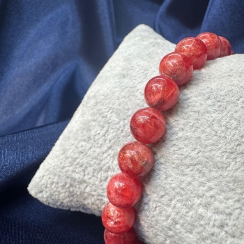 7A Kalite Rodonit Doğal Taş Bileklik (8-9 mm)