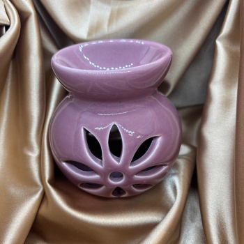 Lotus Çiçeği Motifli Buhurdanlık (Lila)