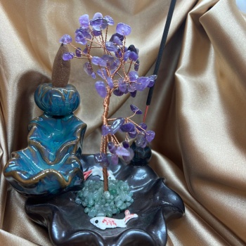 Ametist Doğaltaş Ağaçlı Tütsülük