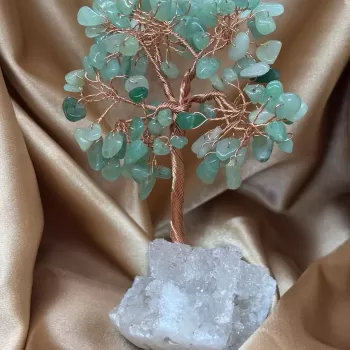 Aventurin ve Kristal Zemin Ağaç Küçük