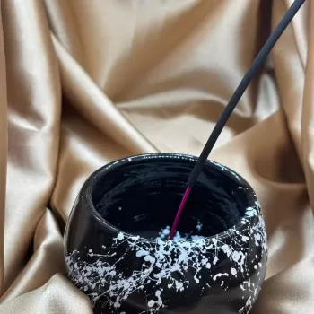 Bardak Model Çubuk Tütsülük (Siyah-Beyaz)