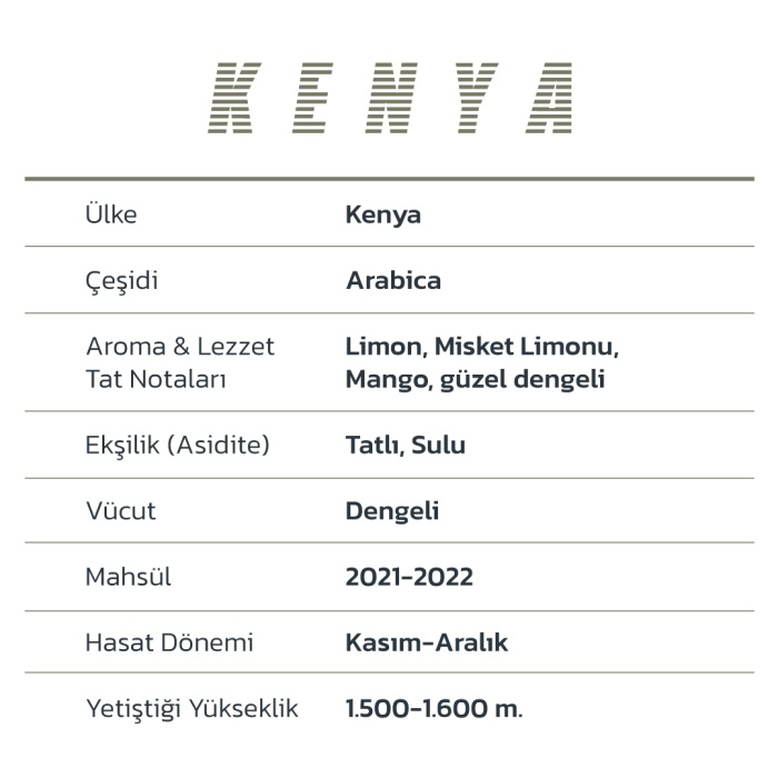 Mood Blend Single Origin Kenya Filtre Kahve 250 Gr.