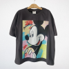 Siyah Mickey Mouse Renkli Baskılı Tişört