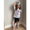 Disney Minnie Mouse Baskılı Kız Çocuk Takımı (Siyah Tayt)