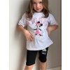 Disney Minnie Mouse Baskılı Kız Çocuk Takımı (Siyah Tayt)