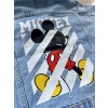 Mickey Mouse Baskılı Denim Ceket