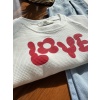 LOVE Baskılı Tişört ve Kot Pantolon Takımı