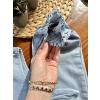 Mavi Denim Volanlı Bluz ve Pantolon Takımı