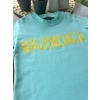 Balenciaga Baskılı Çocuk Tişört – Turkuaz