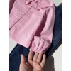 Kalp Detaylı Pembe Gömlek ve Koyu Mavi Kot Pantolon Takım