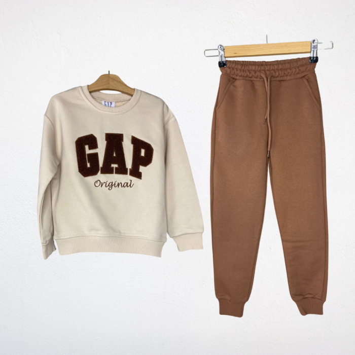 GAP Original Baskılı Eşofman Takımı – Bej/Kahverengi