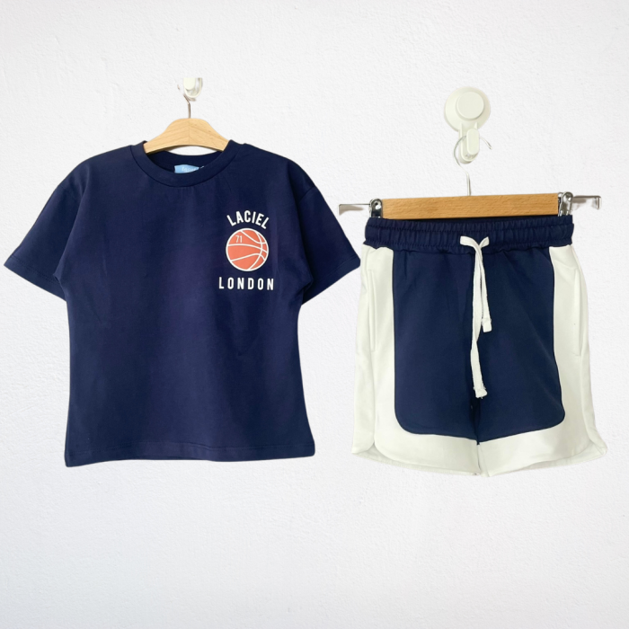 La Ciel Paris Takım – Lacivert Tshirt & Şort (Basketbol Temalı)