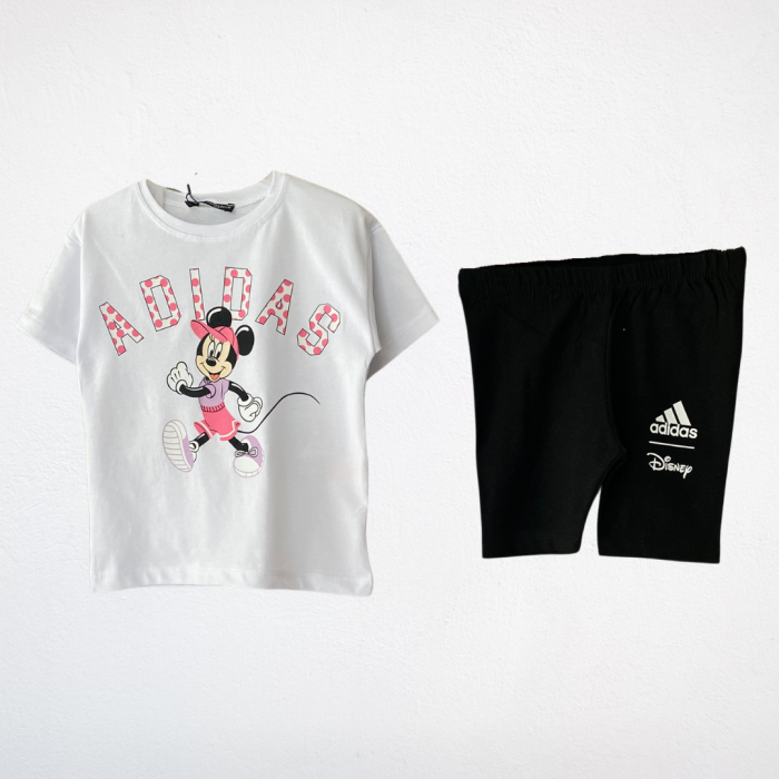 Disney Minnie Mouse Baskılı Kız Çocuk Takımı (Siyah Tayt)