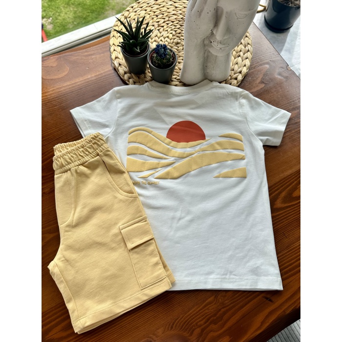 Born The Sunset Yazılı Erkek Çocuk Takımı