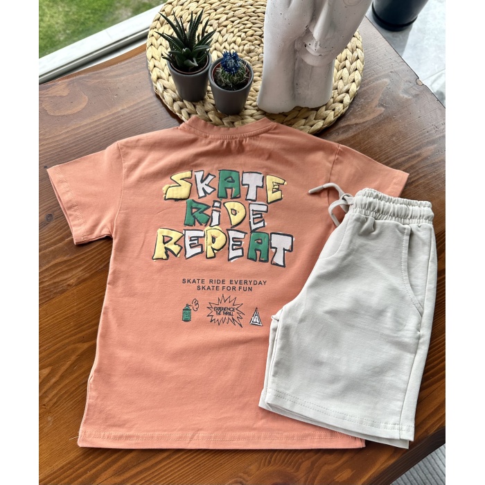 Skate Ride Repeat Yazılı Erkek Çocuk Takımı
