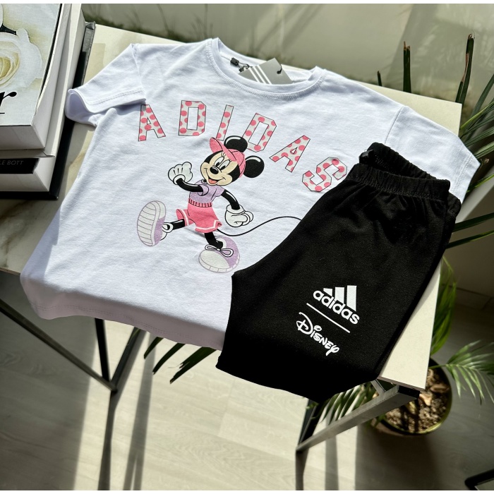 Disney Minnie Mouse Baskılı Kız Çocuk Takımı (Siyah Tayt)
