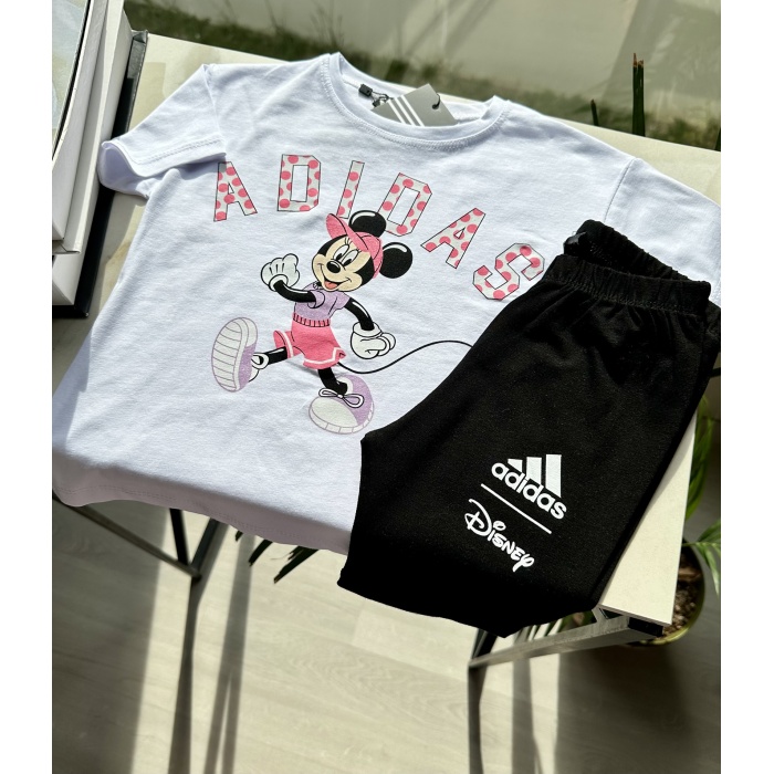 Disney Minnie Mouse Baskılı Kız Çocuk Takımı (Siyah Tayt)