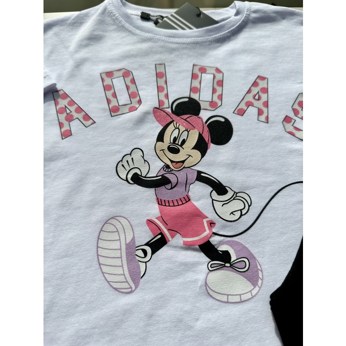 Disney Minnie Mouse Baskılı Kız Çocuk Takımı (Siyah Tayt)
