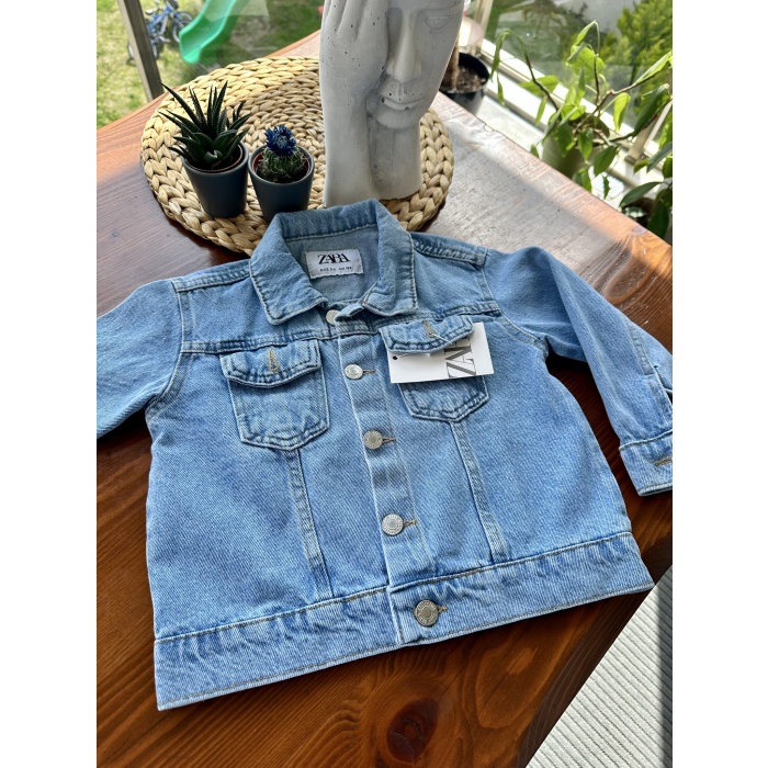 Mickey Mouse Baskılı Denim Ceket