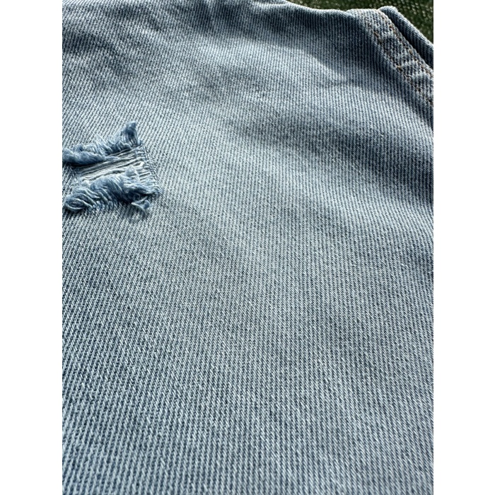 Yırtık Detaylı Bol Paça Kız Çocuk Jean – Açık Mavi