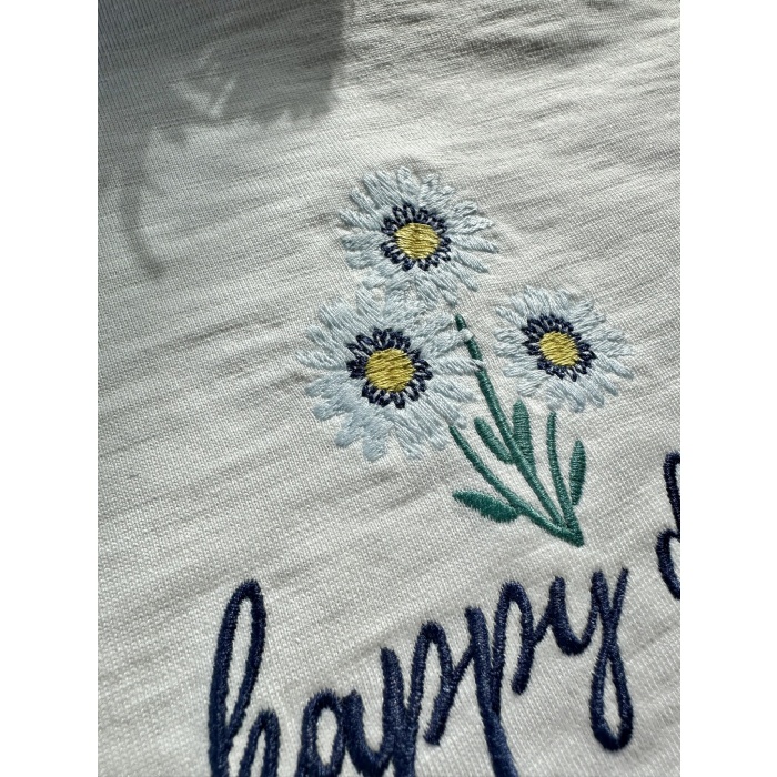 Happy Days Nakışlı Tişört ve Desenli Şort Takım