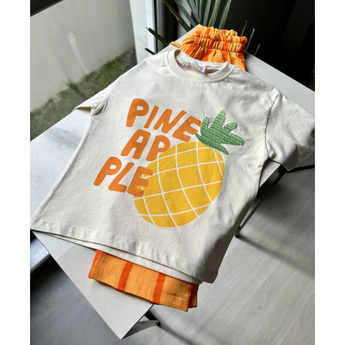 Pineapple Desenli Kız Çocuk Takımı