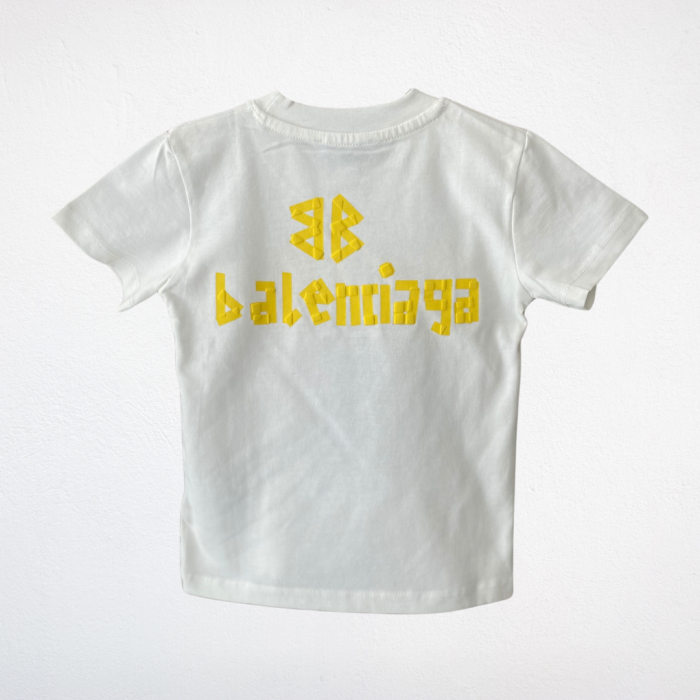 Balenciaga Baskılı Çocuk Tişört – Beyaz
