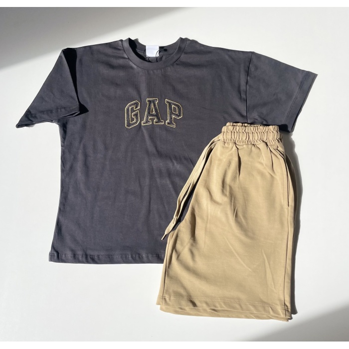 GAP İşlemeli Yazlık Şortlu Takım