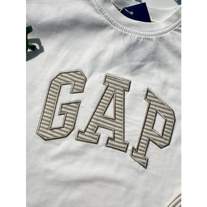 Gap Çizgili Şortlu Takım - Kahve