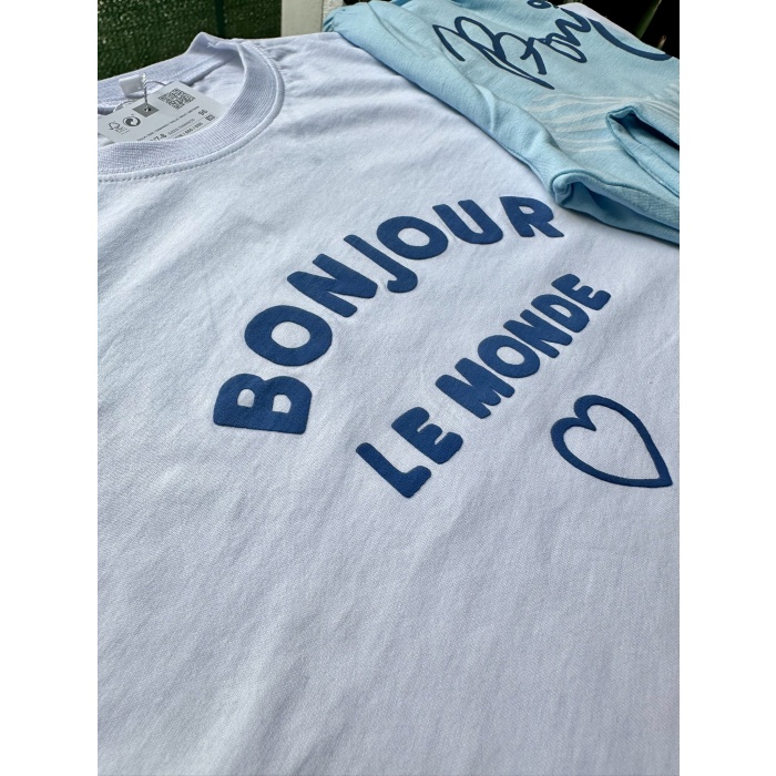 Bonjour Le Monde Kız Çocuk Takımı – Beyaz/Açık Mavi