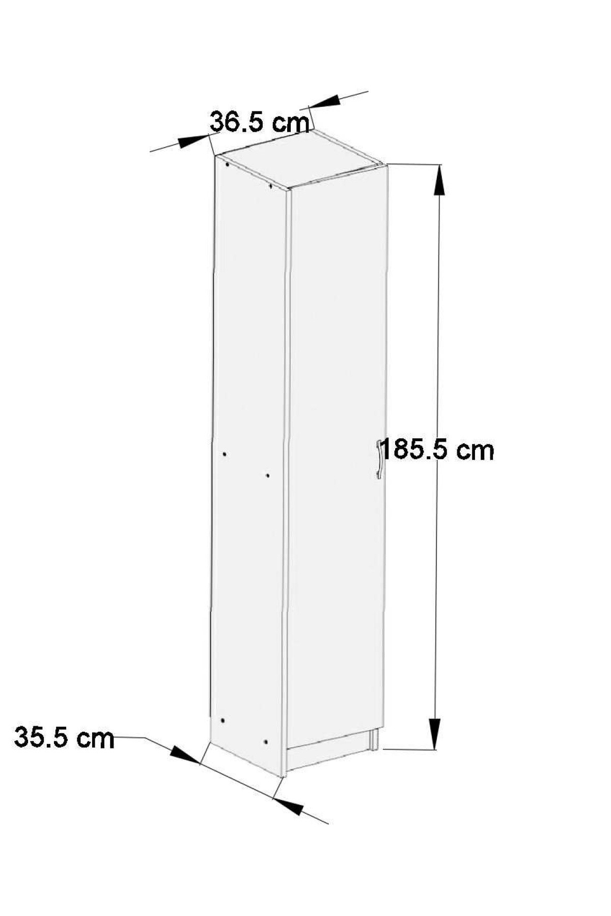 ABRE VM-34 BEYAZ  VESTİYER PORTMANTO