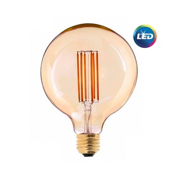 Panasonic E27 LED Filaman G125 Rustik Lamba 7W 630lm 2000K Gold