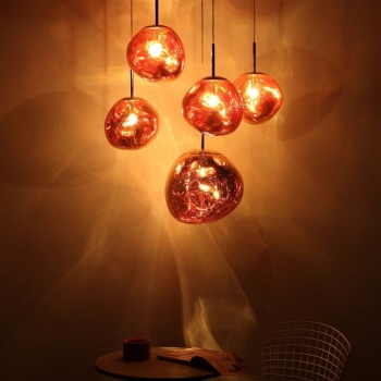 Actual Light Earth Geniş Bakır Sarkıt Avize
