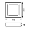 JUPİTER LC445 B 18W SIVA ÜSTÜ LED PANEL