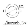 JUPİTER LD470 N 3W SIVA ALTI SLİM LED PANEL