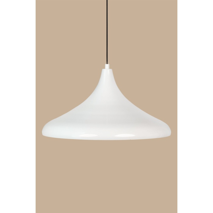 45 cm Çaplı Actual Light Champion XL Beyaz Avize Tekli Sarkıt Lamba Cafe Restoran Salon Mutfak Avizeleri