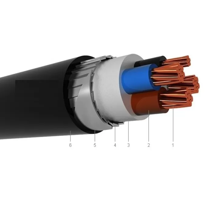 4x16 Nyfgby Çelik Zırhlı Kablo Siyah Kablo 1 Metre
