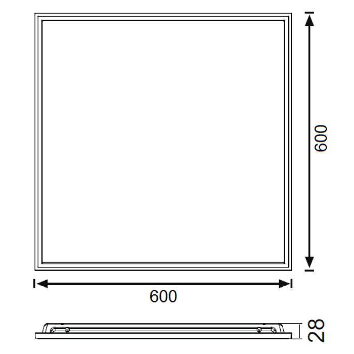 JUPİTER JK6060 B 48W SIVA ALTI SLİM BACKLİGHT PANEL