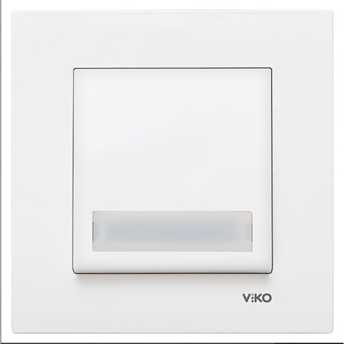 Viko Karre Işıklı Etiketli Zil Anahtarı - Beyaz