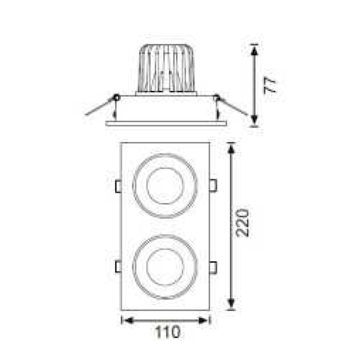 LS442 2li Hareketli LED Spot (3000K)