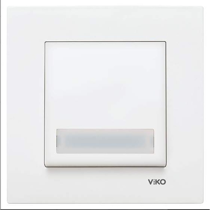 Viko Karre Işıklı Etiketli Zil Anahtarı - Beyaz